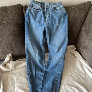 Urban Outfitters, mom style jeans, slightly worn, size “27” in urban terms :)